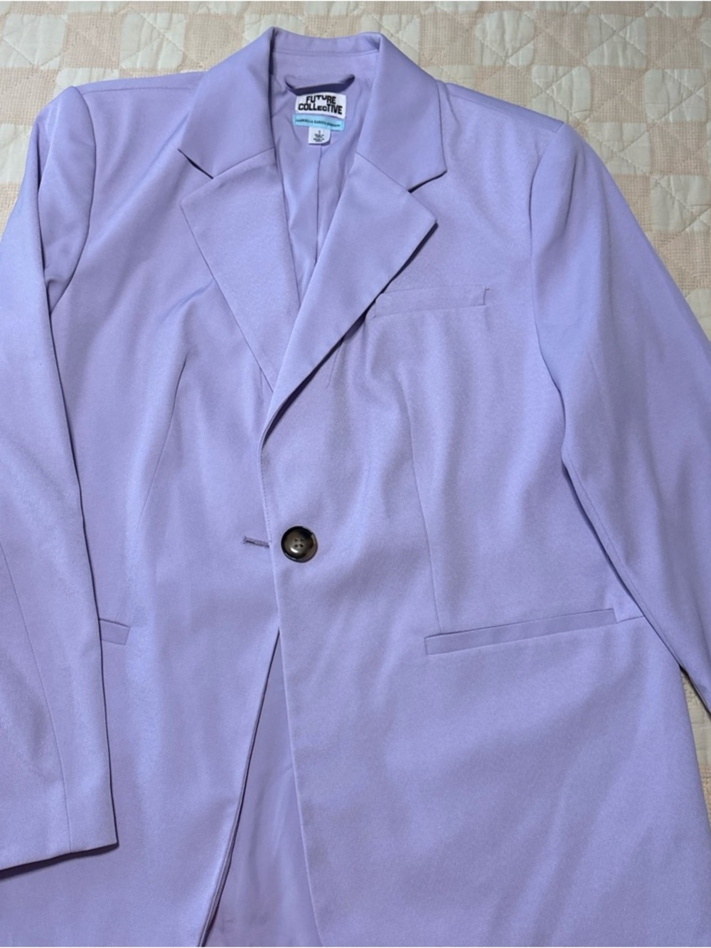 Future Collective Lavender Single-Button Blazer